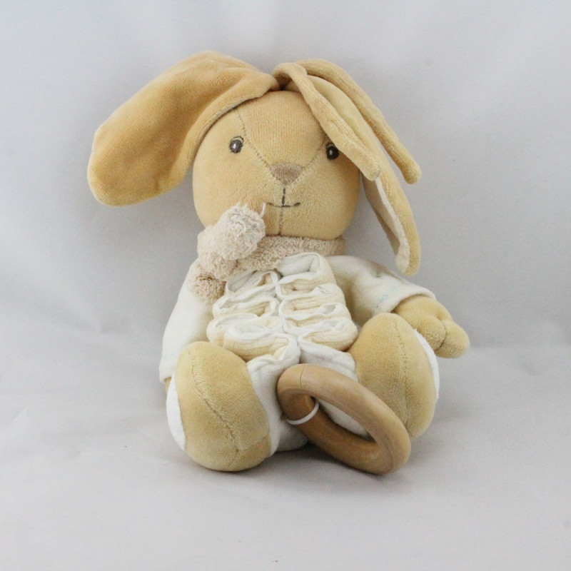 Doudou musical lapin beige Zig Collection Pure KALOO