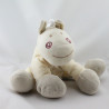 Doudou poney écru beige gris rouge KIABI