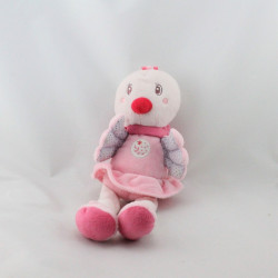 Doudou oiseau rose mauve pois NICOTOY