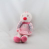 Doudou oiseau rose mauve pois NICOTOY