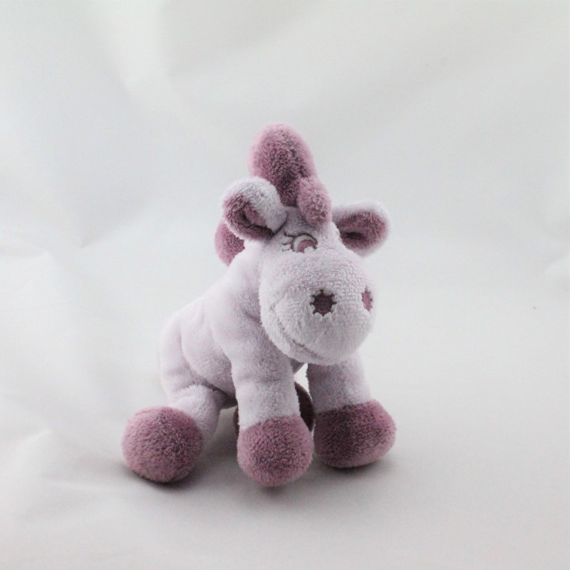 Doudou poney cheval parme violet Jack Tidou NOUKIE'S