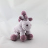 Doudou poney cheval parme violet Jack Tidou NOUKIE'S