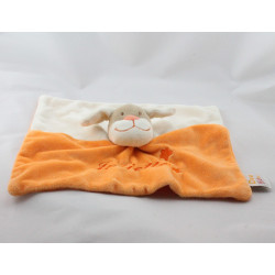 Doudou plat chien beige orange étoile DOUKIDOU