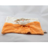 Doudou plat chien beige orange étoile DOUKIDOU