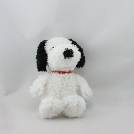 Doudou Peluche chien blanc noir Snoopy PEANUTS