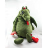 Grand doudou peluche dragon vert rouge IKEA