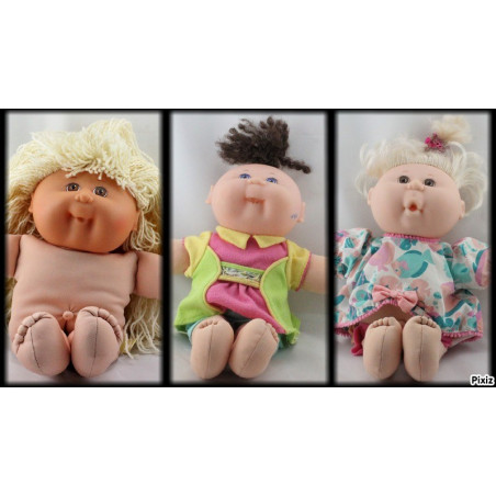 Ancienne Poupée Cabbage patch kid doll MATTEL Année 1988-1993 lot de 3