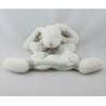 Doudou et Compagnie plat lapin blanc beige tout doux Bonbon