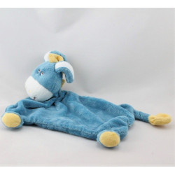 Doudou plat ane bleu jaune KIMBALOO