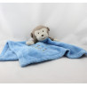 Doudou plat singe marron bleu TOM & KIDDY TOMKIDS