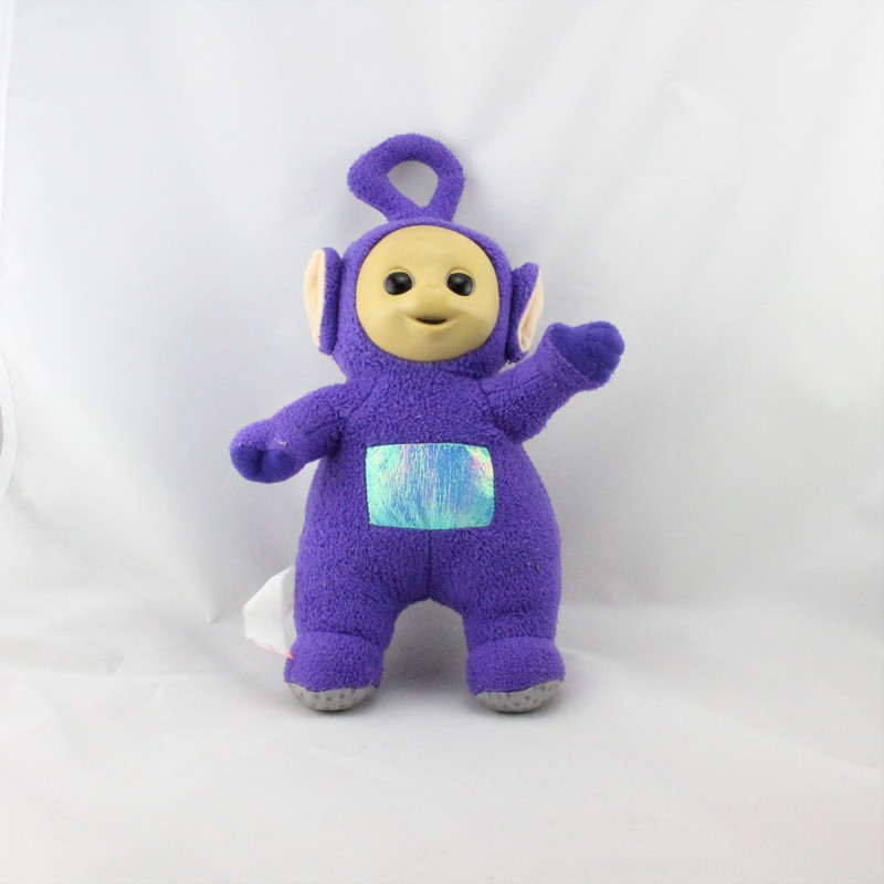 Doudou peluche TELETUBBIES violet Tinky Winky TOMY 35 cm