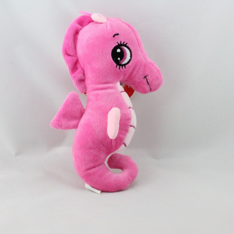 Doudou peluche hippocampe rose SANDY