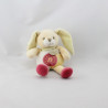 Doudou lapin Fraise vert rouge Doudou et Compagnie 