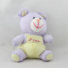 Peluche Puffalump ours mauve salopette jaune BIKIN