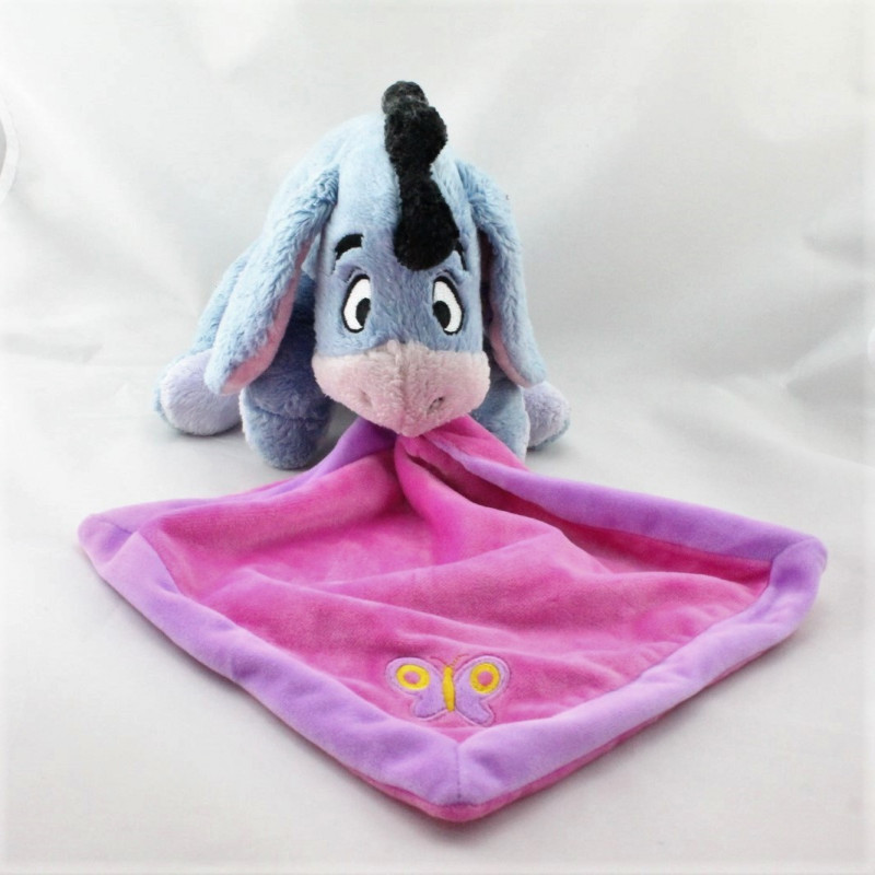 Doudou plat carré bleu éponge Bourriquet DISNEY