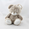 Doudou ours marron blanc TEX