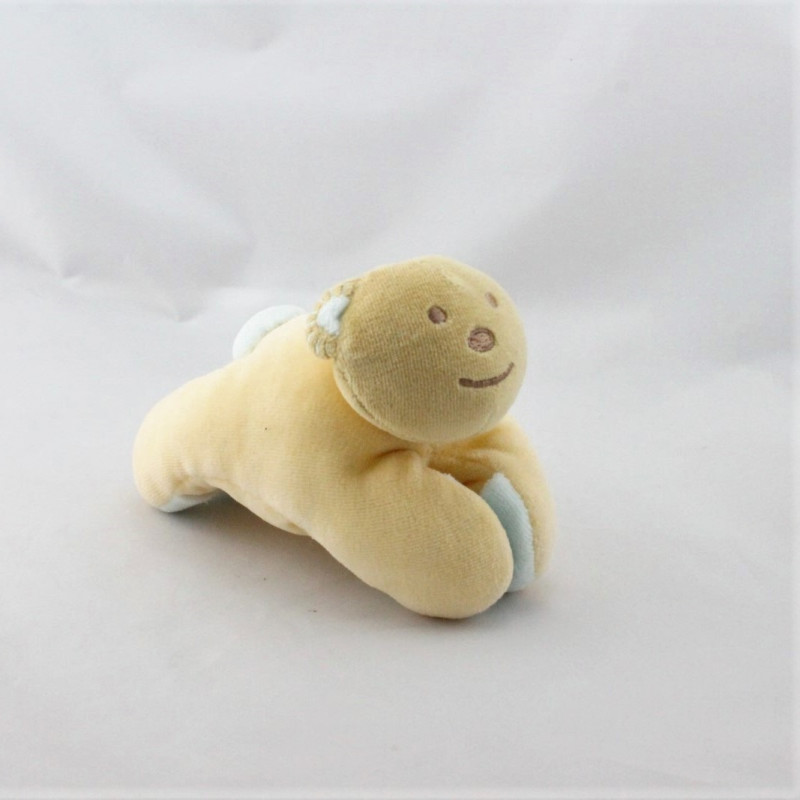 Doudou ours orange bleu TEX