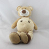 Doudou ours beige marron empreintes DOUKIDOU