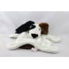 Doudou plat chien blanc noir marron LES PETITES MARIE