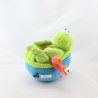 Doudou musical tortue verte bleu chenille SCRATCH