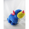 Peluche dinosaure bleu jaune rouge NOUNOURS