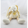 Doudou et compagnie lapin Douvelours jaune beige écru poire