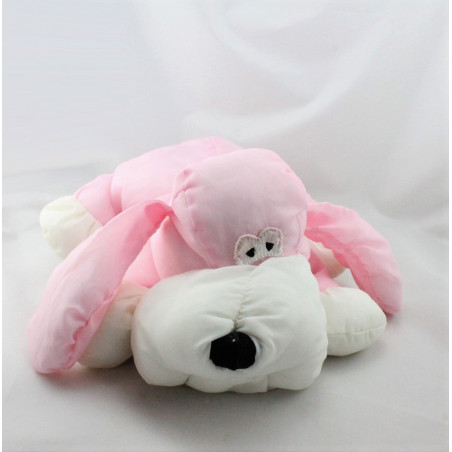 Peluche Puffalump chien rose blanc 