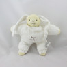 Doudou et compagnie semi plat lapin blanc 