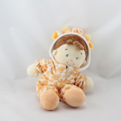 Doudou poupée lutin déguisé en girafe  NICOTOY