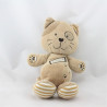 Doudou chat beige cocard P'tit miaou MOTS D'ENFANTS