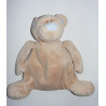 Doudou ours beige écharpe bleu JOLLYBABY