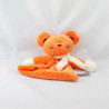 Doudou plat souris orange TIAMO COLLECTION