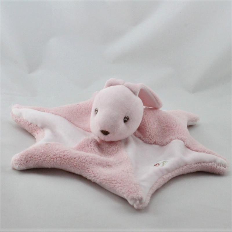 Doudou plat étoile lapin rose BESTEVER 2011