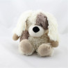 Doudou peluche chien blanc beige marron WARMIES