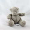 Doudou musical ours gris Basile et Lola MOULIN ROTY
