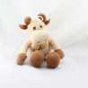 Doudou musical vache beige marron PRISCILLA LARSEN