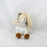 Doudou lapin blanc beige gris étoile UN REVE DE BEBE