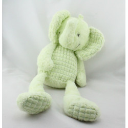 Grand Doudou éléphant vert NICOTOY