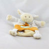 Doudou et compagnie marionnette mouton agneau blanc orange bleu