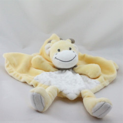 Doudou plat girafe beige blanc rayé echarpe marron SIMBA TOYS NICOTOY