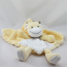 Doudou plat girafe beige blanc rayé echarpe marron SIMBA TOYS NICOTOY