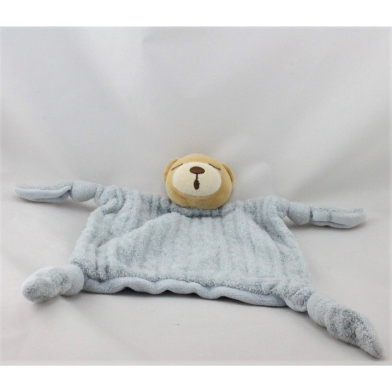 Doudou patapouf ours bleu blue laine enfant KALOO