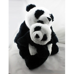 Grande peluche panda avec son bébé HAPPY FRIENDS