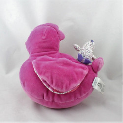 Doudou poule rose poussin JACADI