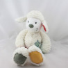 Doudou mouton blanc bleu vert rouge pois étoiles NICOTOY