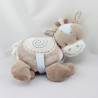 Doudou livre poney cheval beige bleu NATTOU
