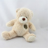 Doudou ours écru beige rapiécé NICOTOY