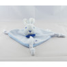 Doudou Plat carré Lapin bleu PICOT