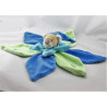 Doudou plat fleur pétale koala Coco bleu vert TAKINOU 