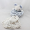 Doudou souris bleu vichy mouchoir TARTINE ET CHOCOLAT 